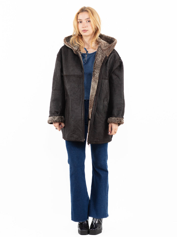 Vintage 90's Women Sheepskin in BrownA0070