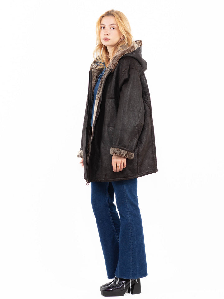 Vintage 90's Women Sheepskin in BrownA0070