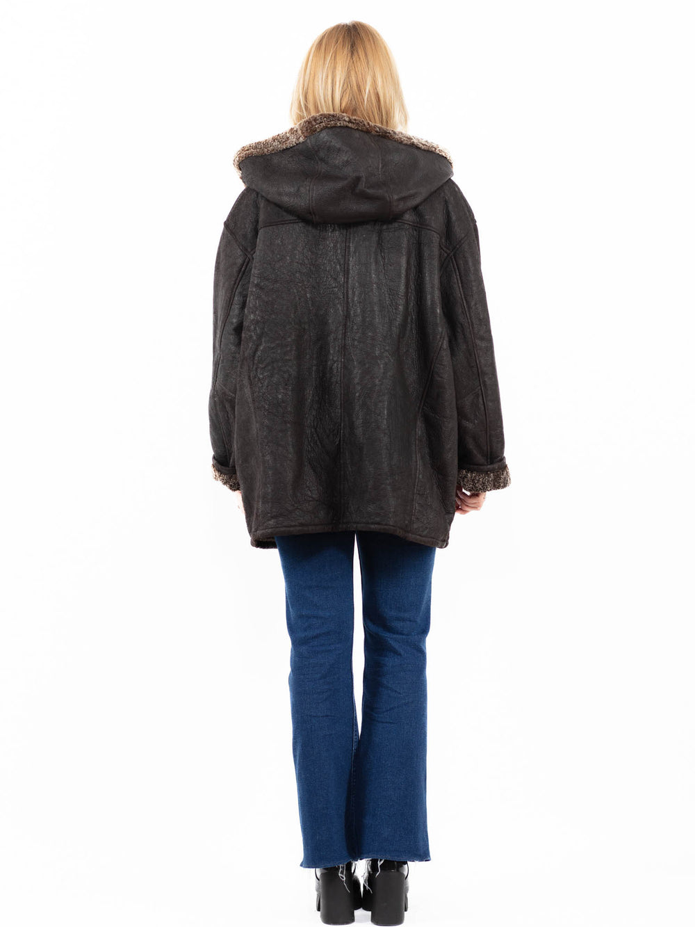 Vintage 90's Women Sheepskin in BrownA0070