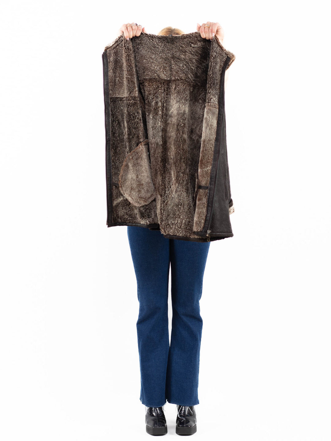 Vintage 90's Women Sheepskin in BrownA0070