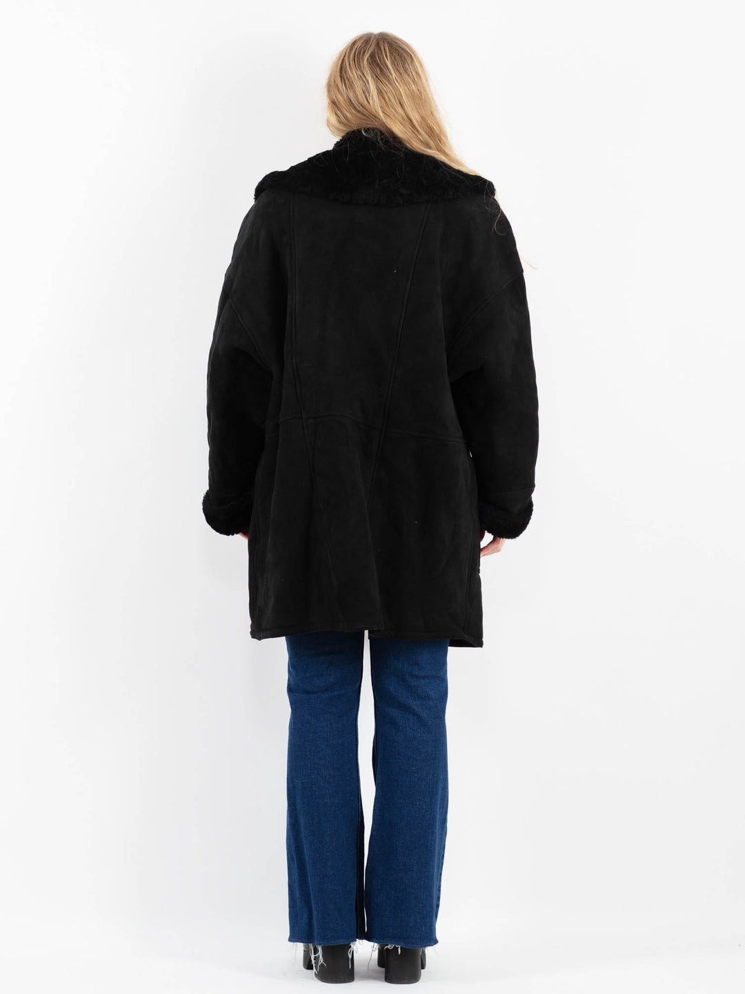 Vintage 90's Women Sheepskin in BlackV9882