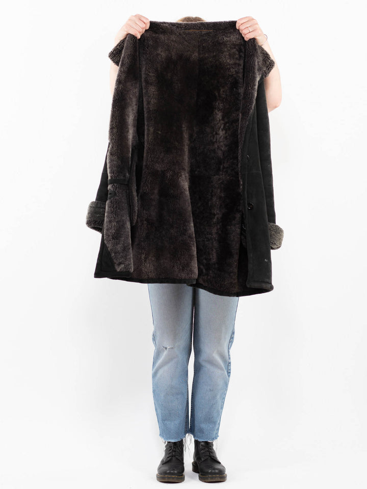 Vintage 90's Women Sheepskin in BlackA0285