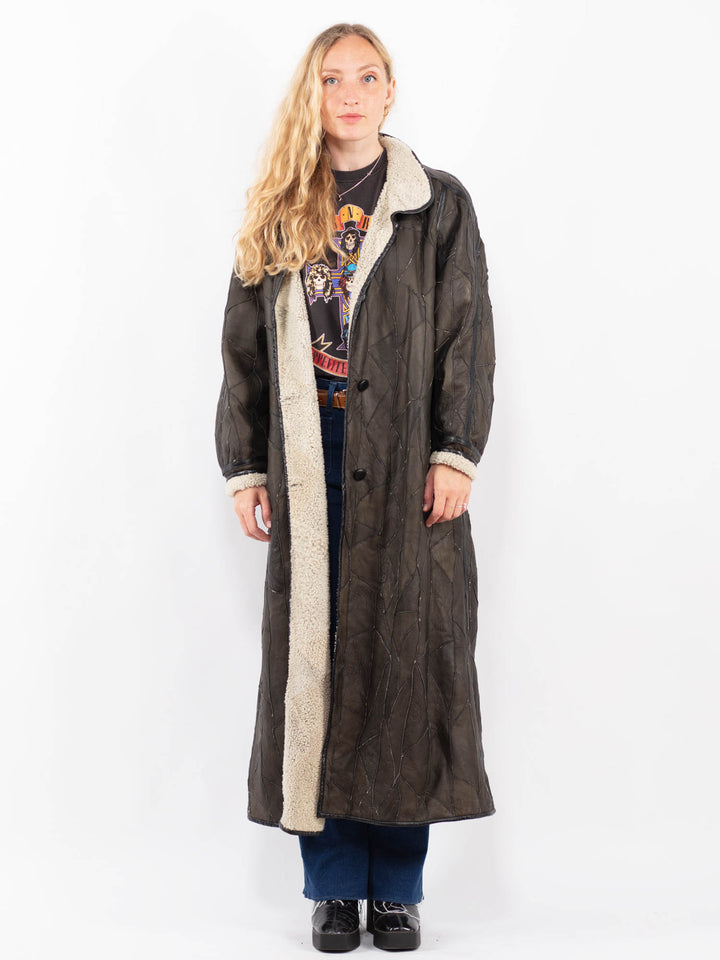 Vintage 90's Women Sheepskin in BrownA0394