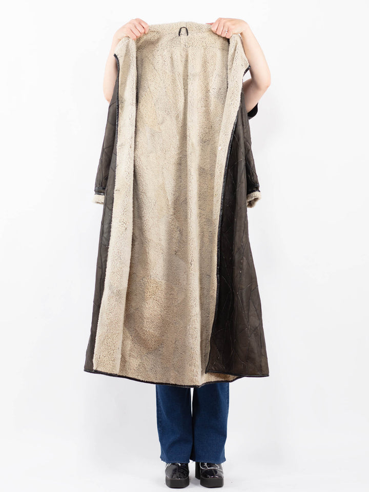 Vintage 90's Women Sheepskin in BrownA0394