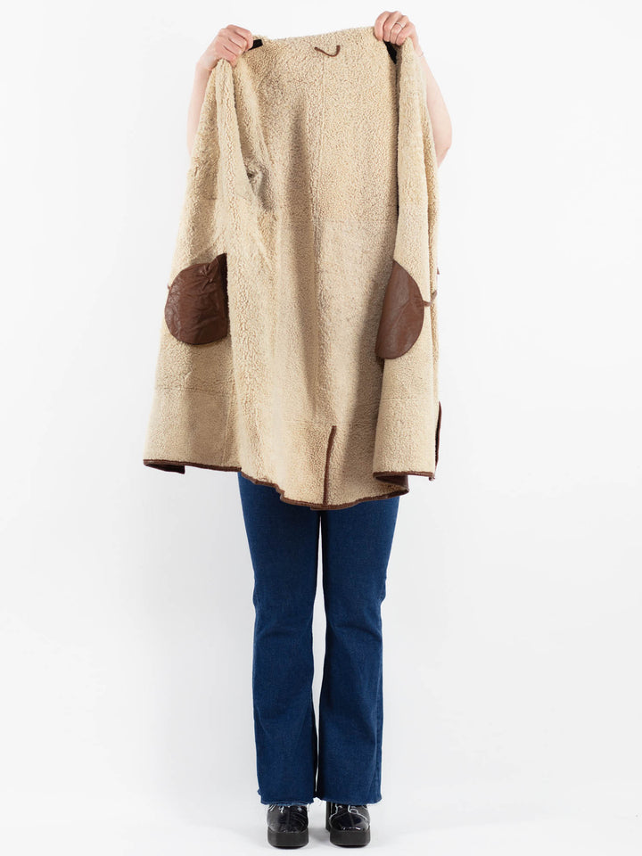 Vintage 90's Women Sheepskin Coat in BrownV9894