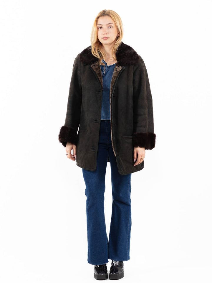 Vintage 90's Women Sheepskin Coat in A0085