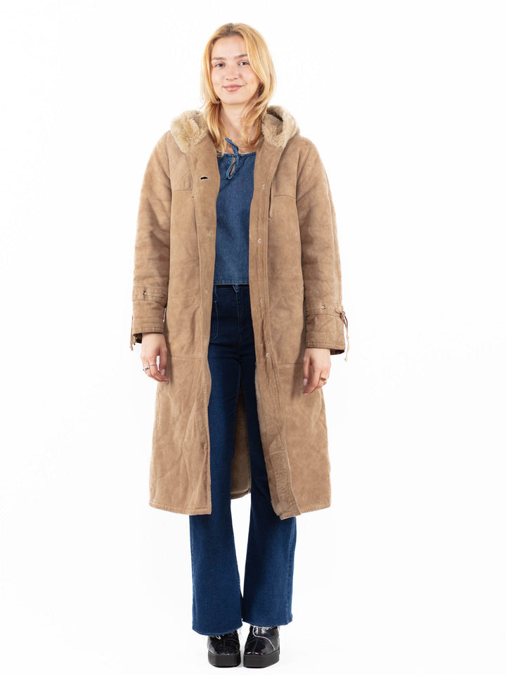 Vintage 90's Women Sheepskin in BeigeA0104