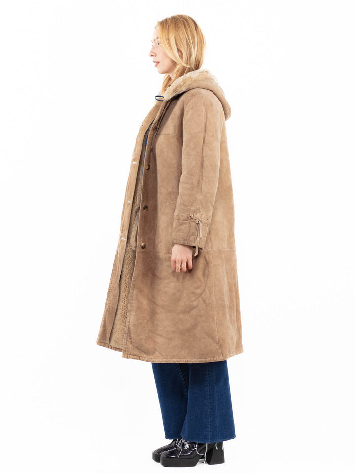 Vintage 90's Women Sheepskin in BeigeA0104