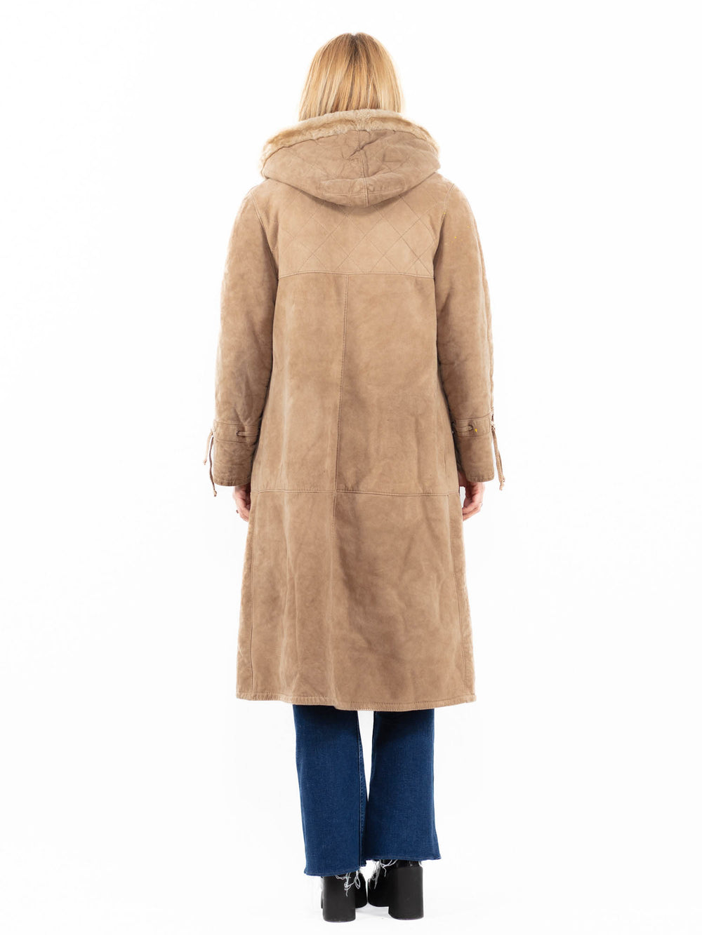 Vintage 90's Women Sheepskin in BeigeA0104
