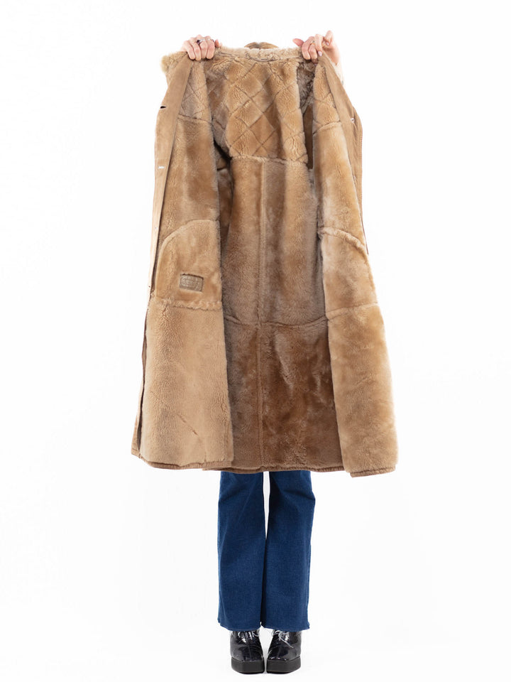 Vintage 90's Women Sheepskin in BeigeA0104