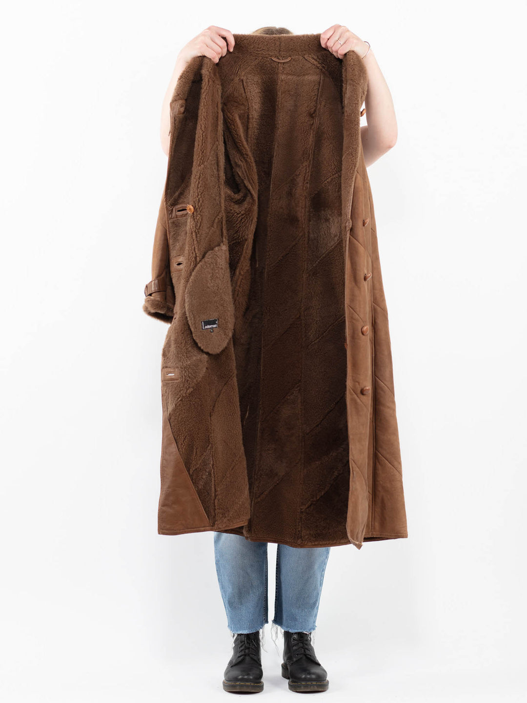 Vintage 90's Women Sheepskin in BrownA0315
