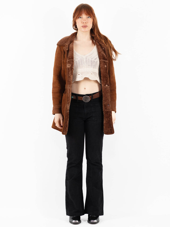 Vintage 90's Women Sheepskin in BrownV9817