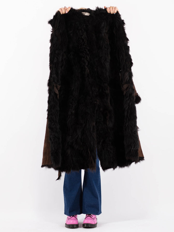 Vintage 90's Women Sheepskin Coat in BrownV9580