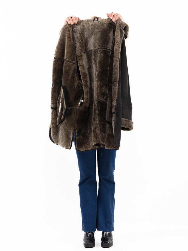 Vintage 90's Women Sheepskin in BlackA0134