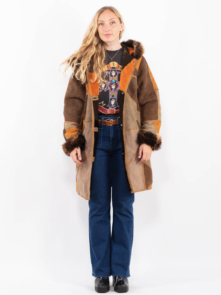 Vintage 90's Women Sheepskin in BrownA0485