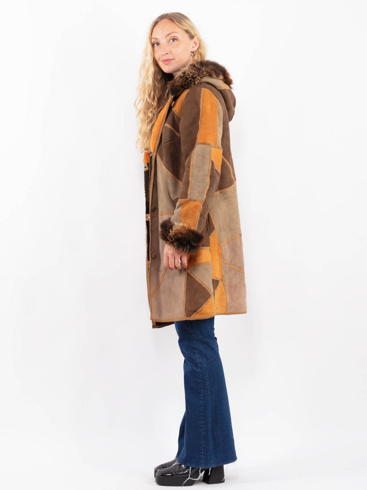 Vintage 90's Women Sheepskin in BrownA0485