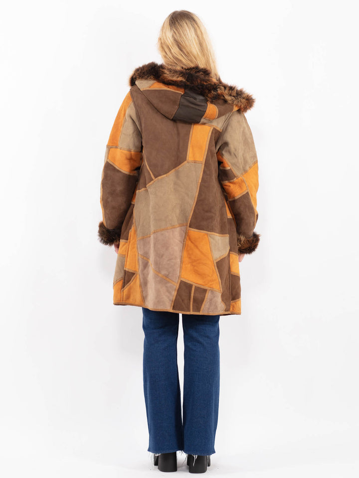 Vintage 90's Women Sheepskin in BrownA0485