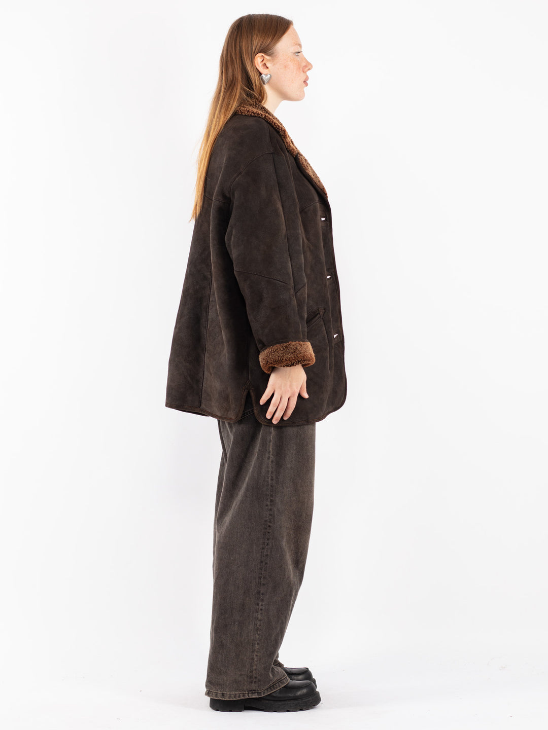 Vintage 90's Women Sheepskin in Brown