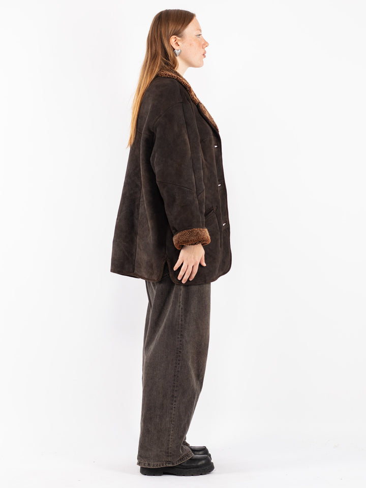 Vintage 90's Women Sheepskin in Brown