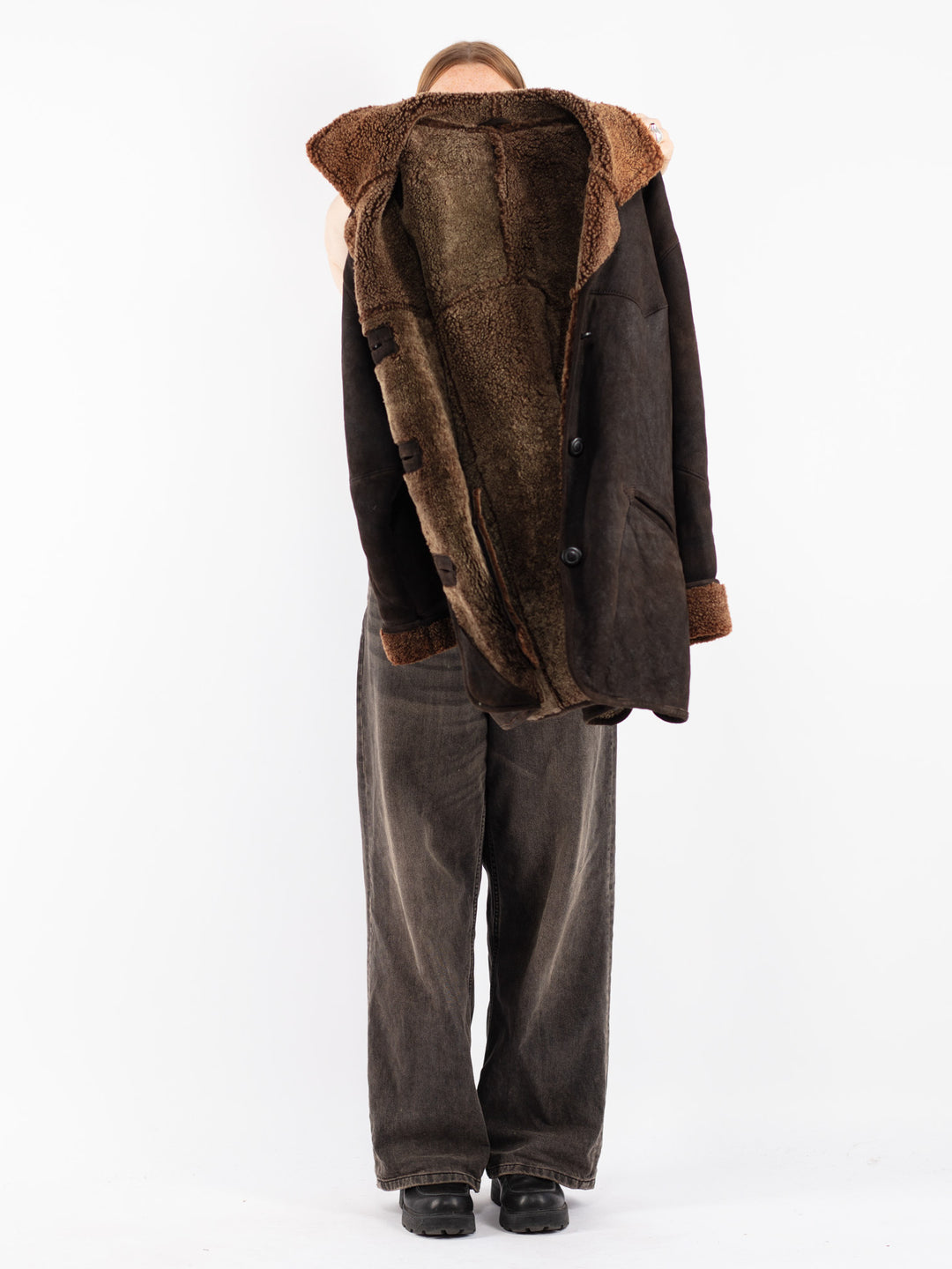 Vintage 90's Women Sheepskin in Brown