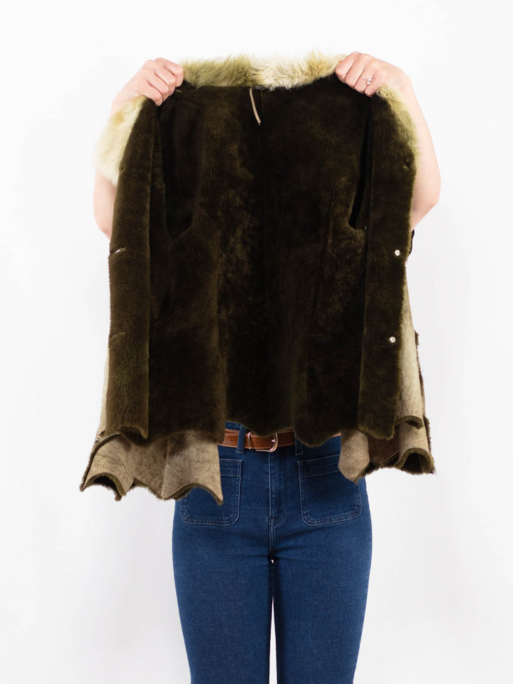 Vintage 90's Women Sheepskin in GreenA0486