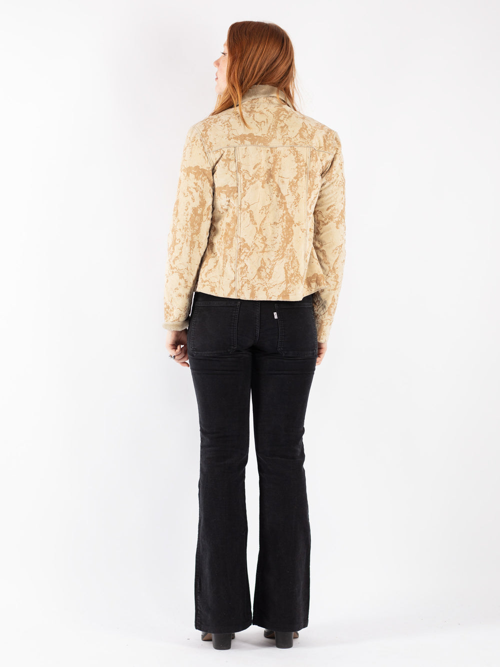 Vintage 90's Women Sherpa Jacket in Beige