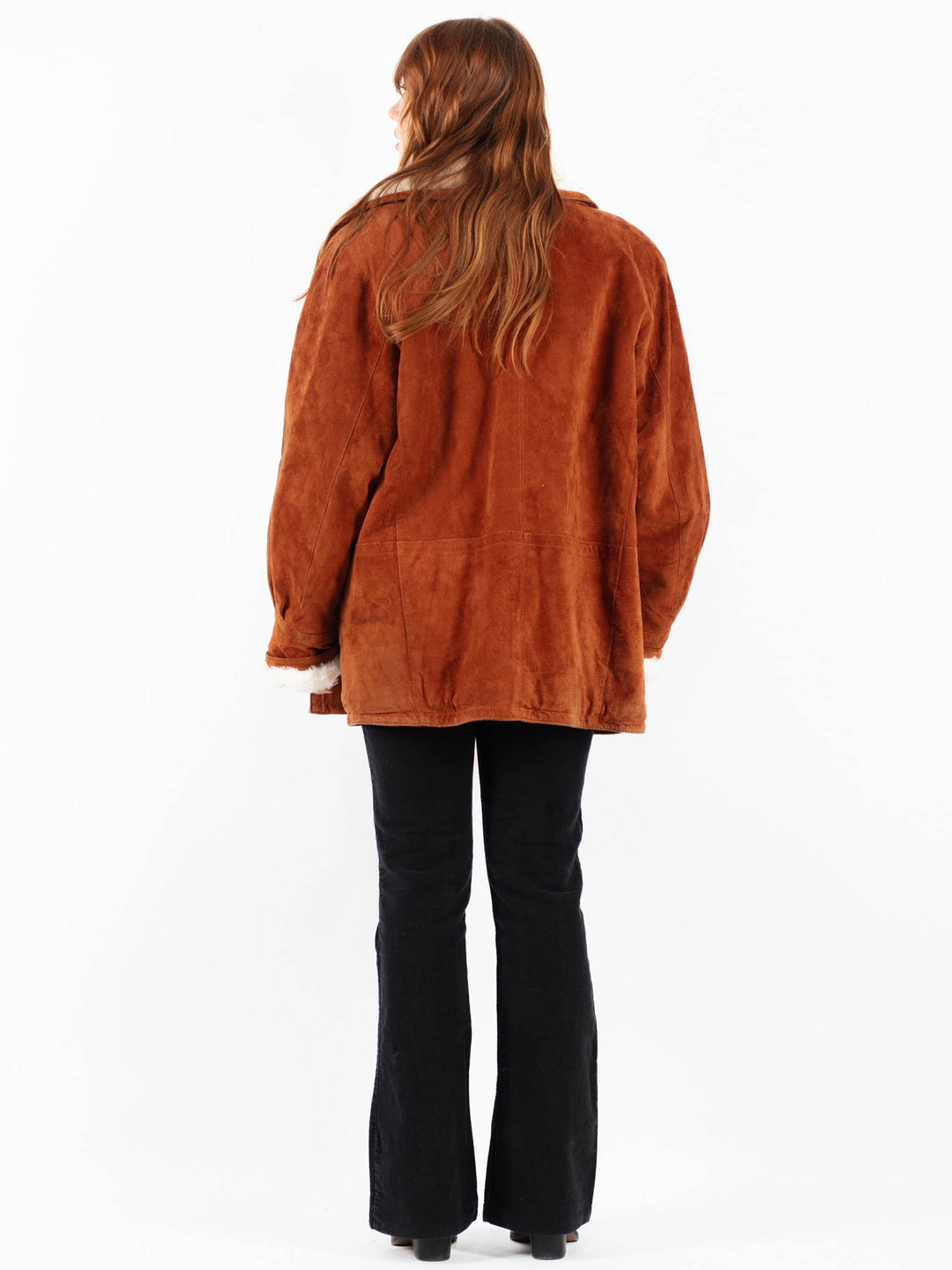 Vintage 90's Women Suede Sherpa in BrownV9787
