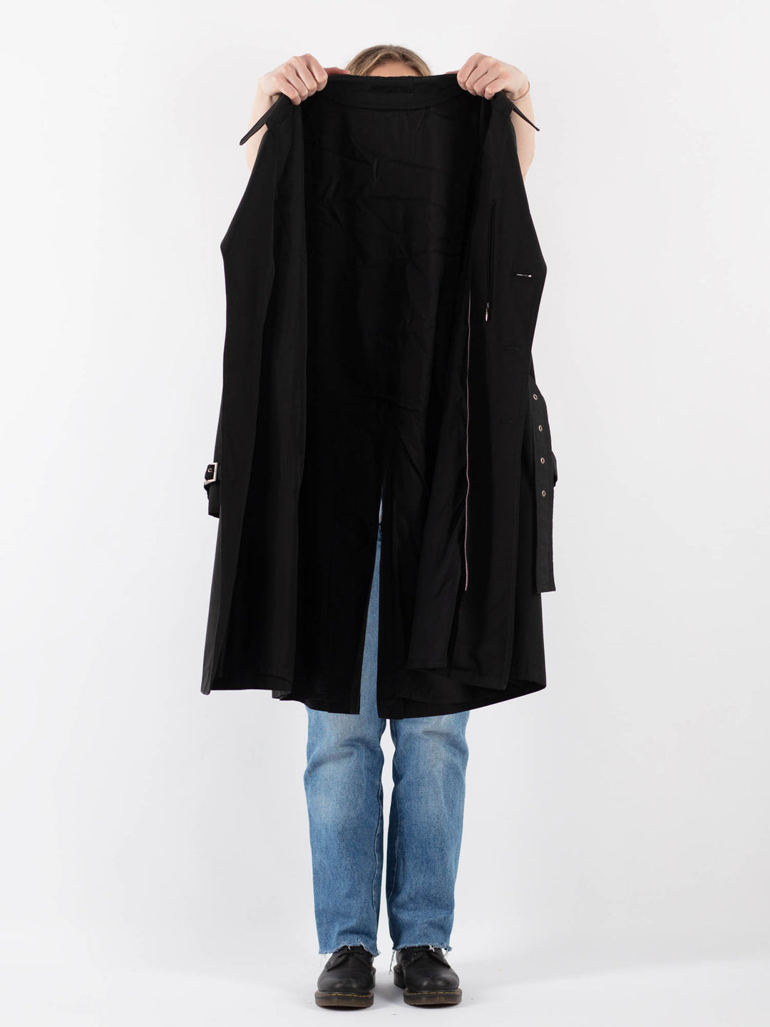 Vintage 90's Women Trench Coat in BlackV9341