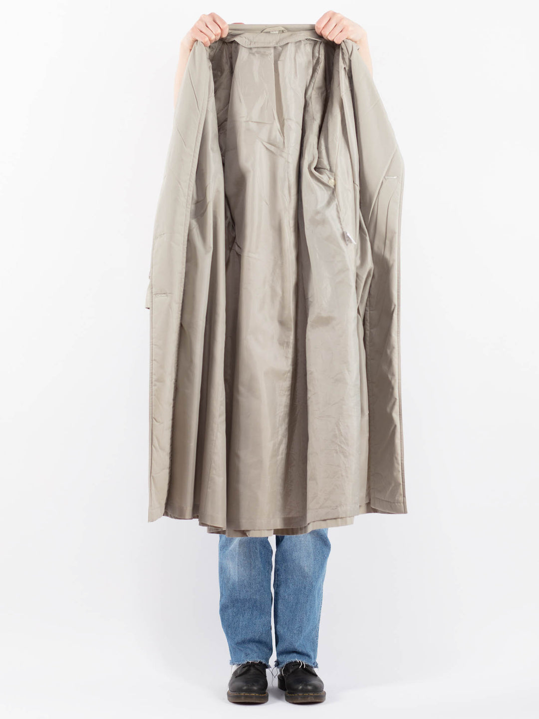 Vintage 90's Women Trench Coat in GrayV9441