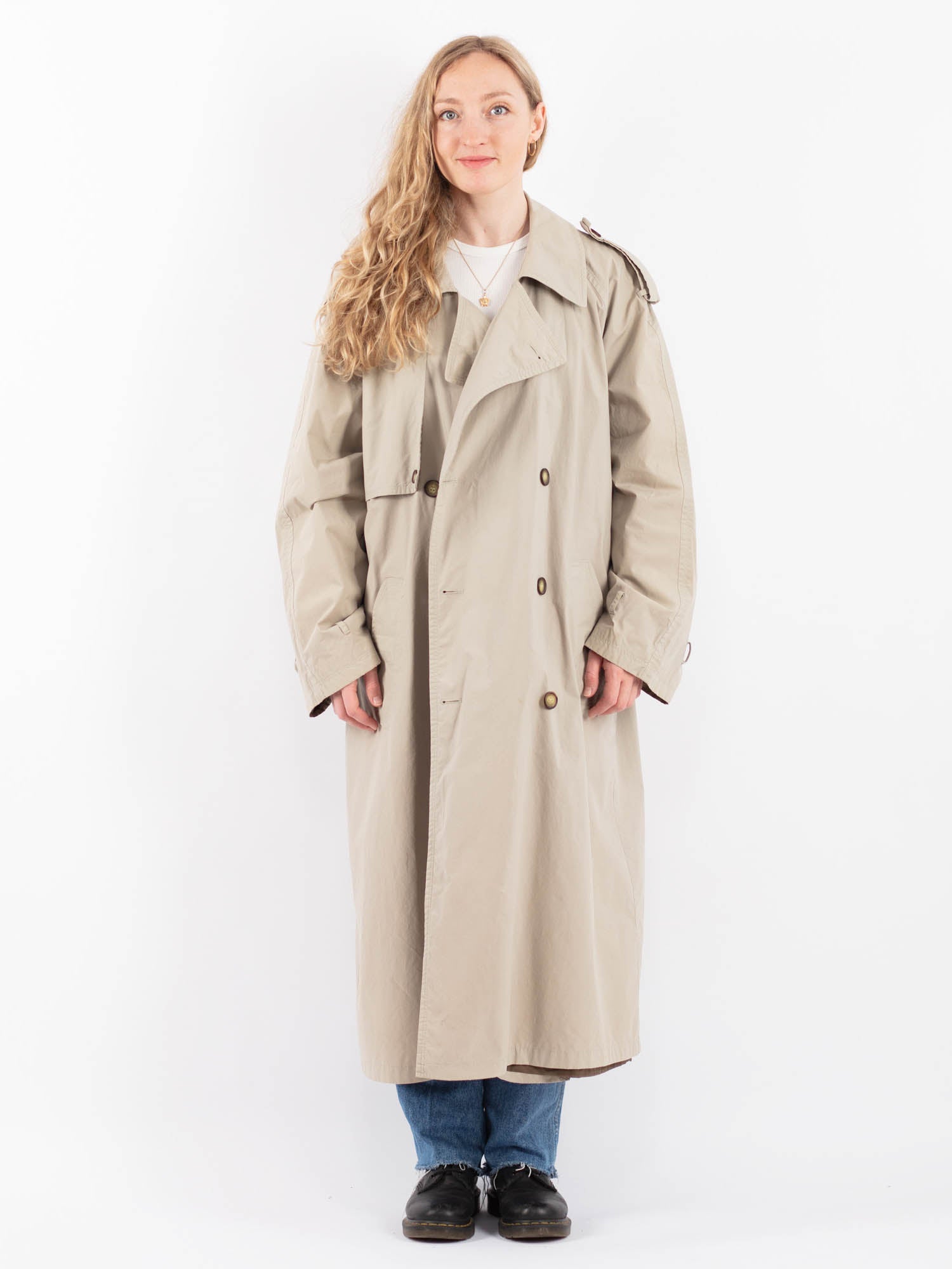 Online Vintage Store | Vintage 90's Women Trench Coat in Beige