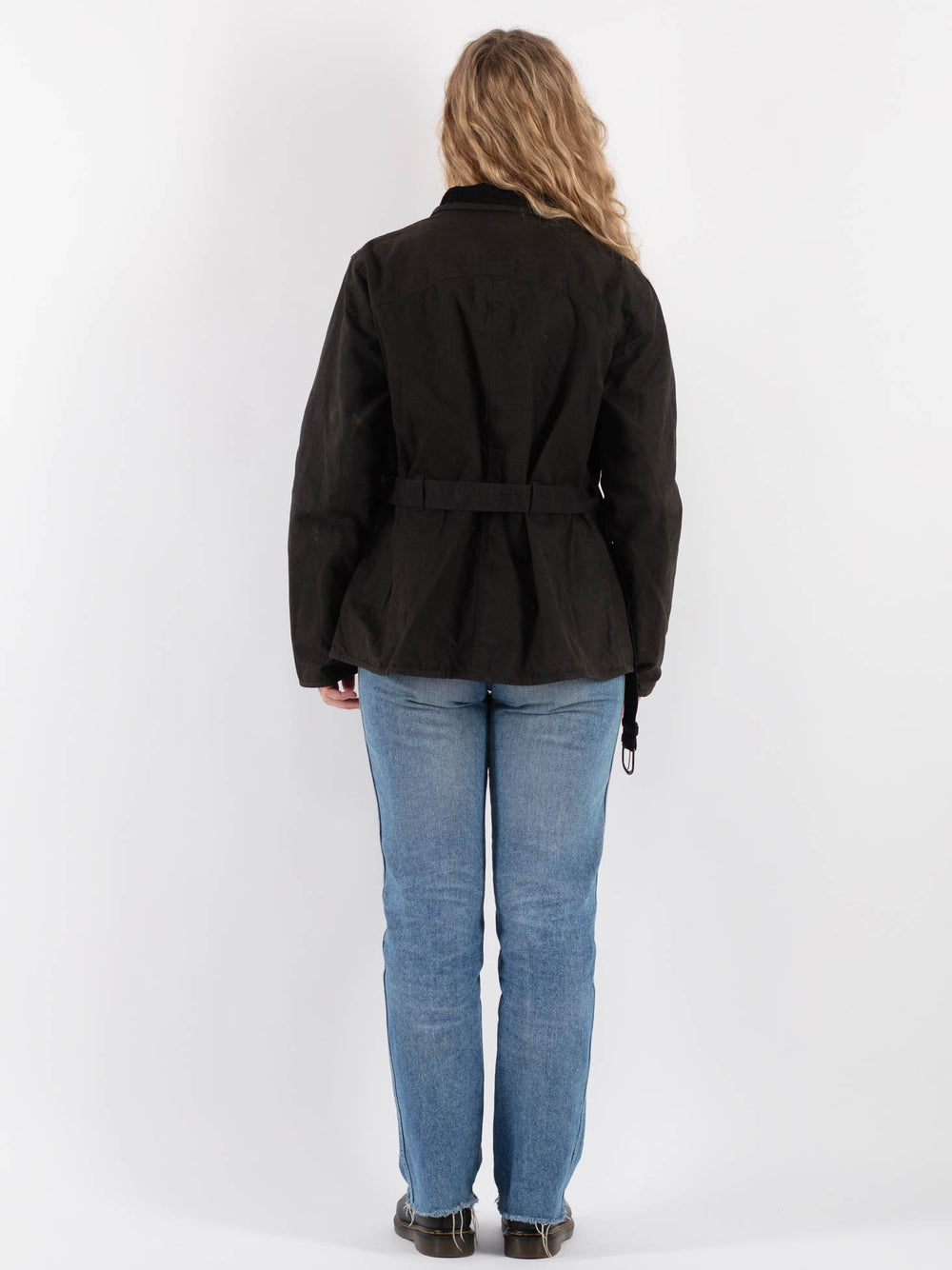 Vintage 90's Women Waxed Cotton Jacket in Brown - NorthernGrip