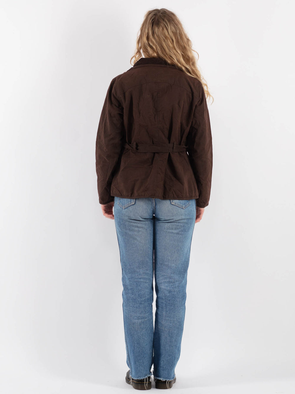 Vintage 90's Women Waxed Cotton Jacket in Brown - NorthernGrip