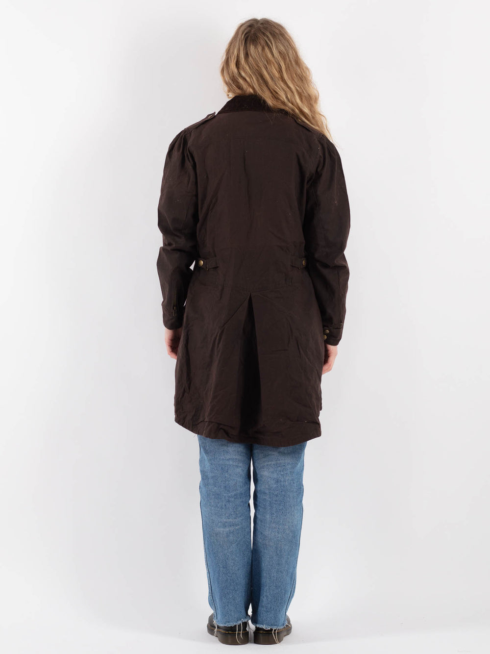 Vintage 90's Women Waxed Cotton Jacket in Brown - NorthernGrip