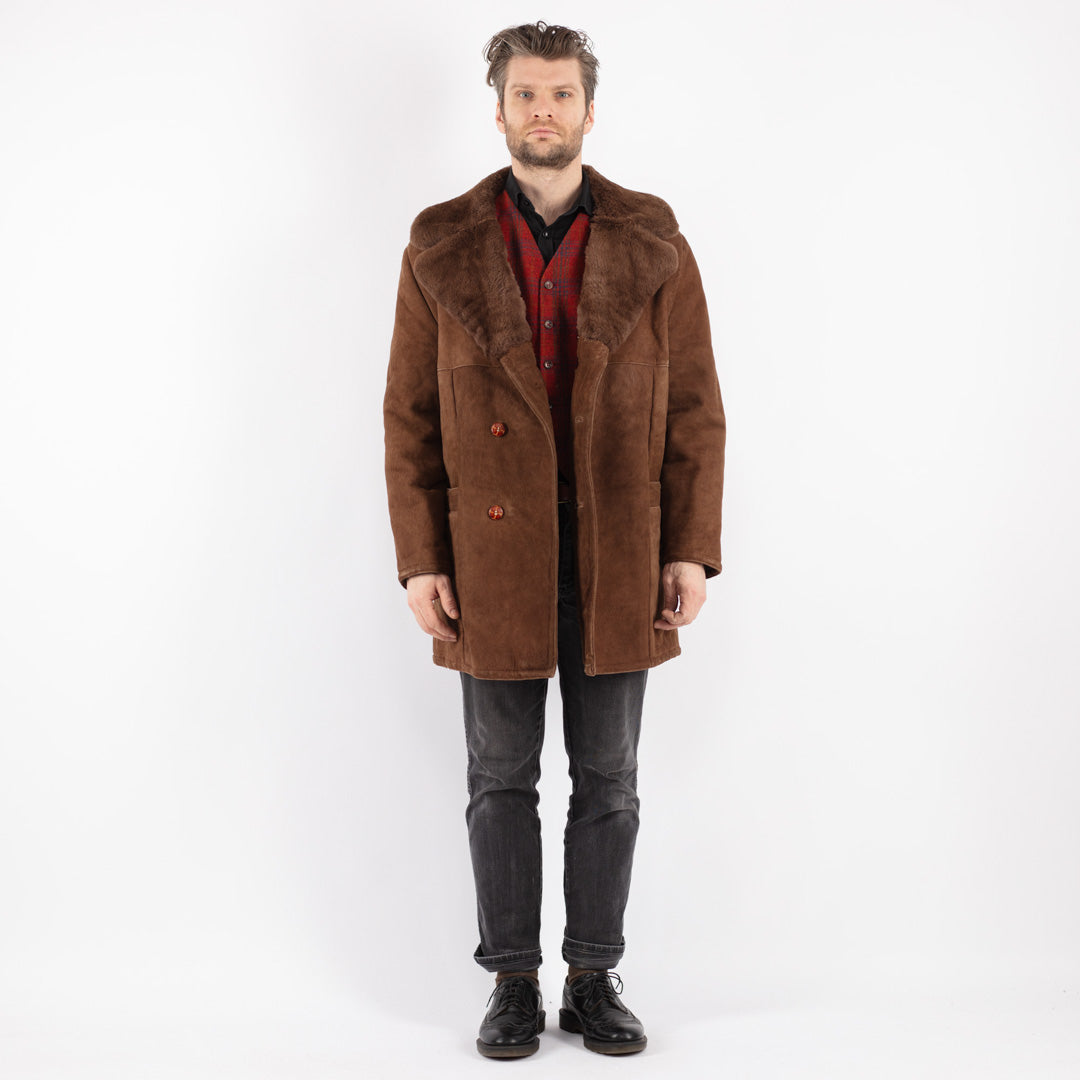 Vintage 70's Men Sheepskin in BrownZ216
