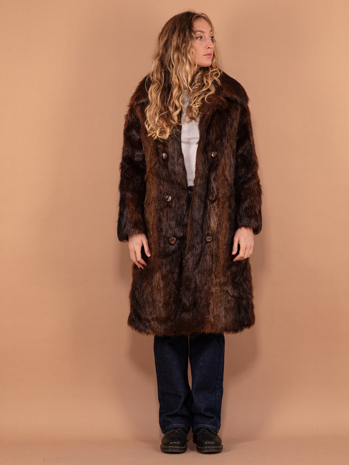 Vintage 60's Women Beaver Fur Coat in Brown - NorthernGrip