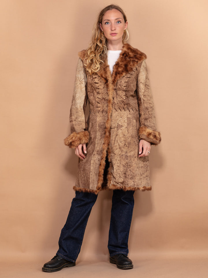 Vintage 90's Penny Lane Fur Coat in Brown - NorthernGrip
