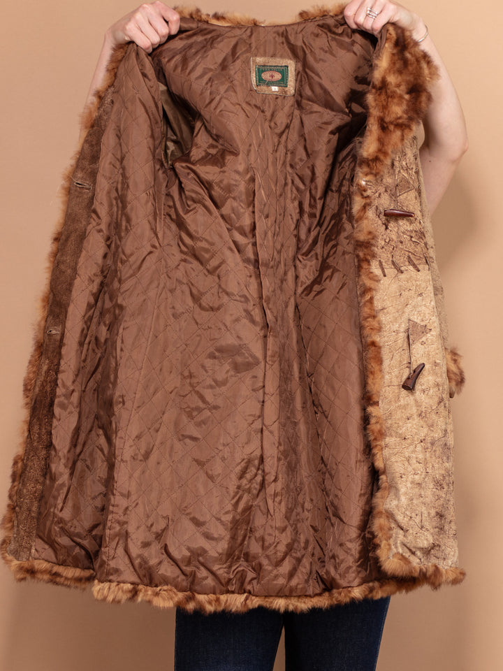 Vintage 90's Penny Lane Fur Coat in Brown - NorthernGrip
