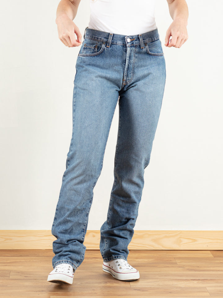Vintage 90s Women Straight Denim Jeans - NorthernGrip