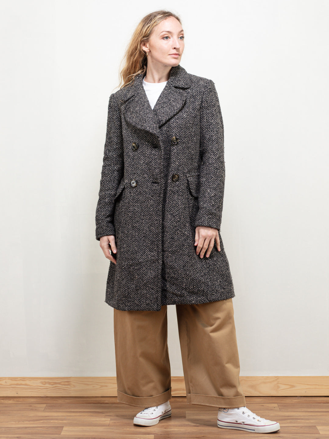 Vintage 80's Women Benetton Wool Coat - NorthernGrip
