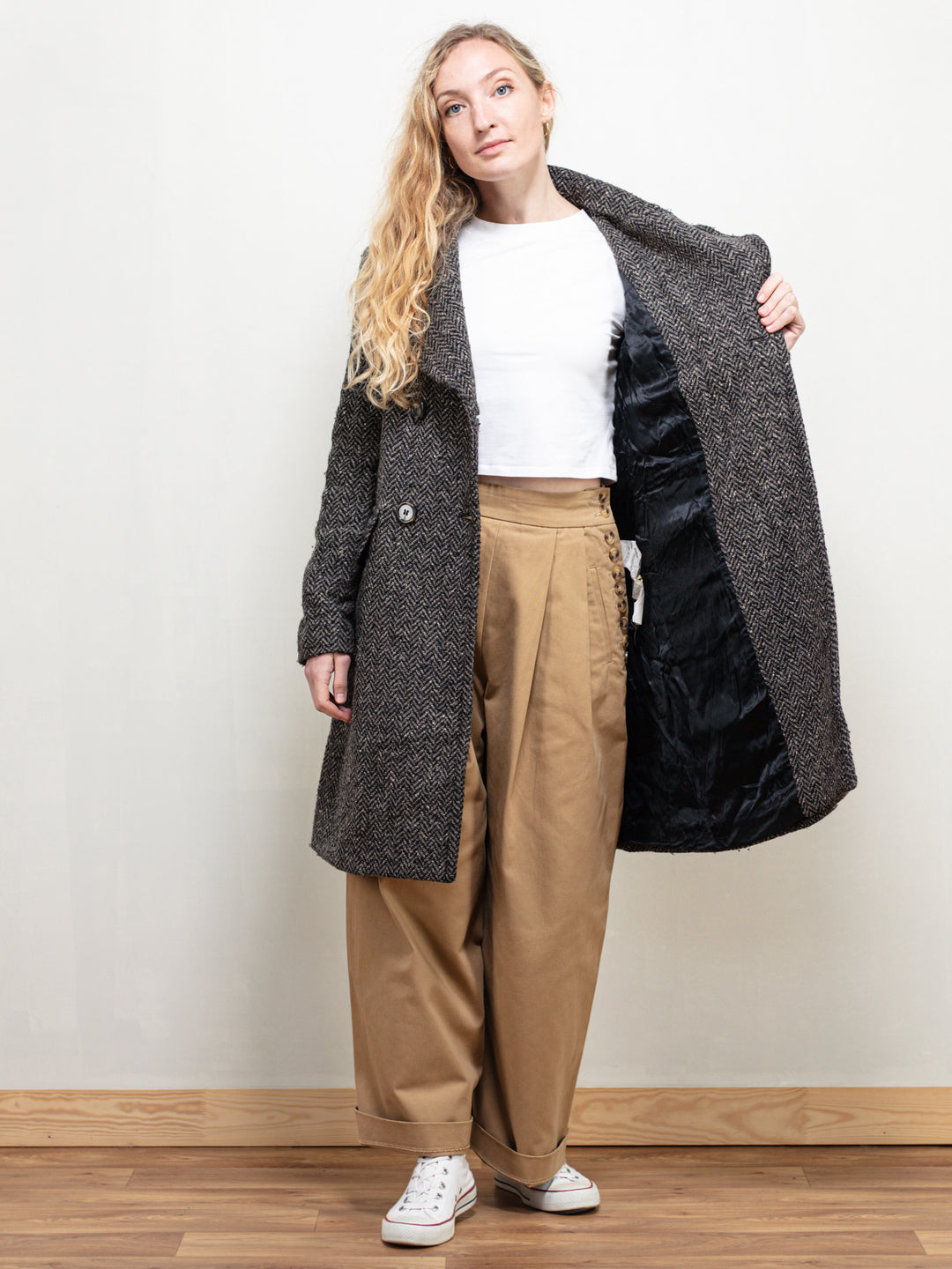 Vintage 80's Women Benetton Wool Coat - NorthernGrip