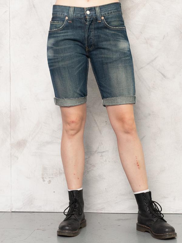 LEVI'S Womens Denim Shorts W30 Medium Blue Cotton