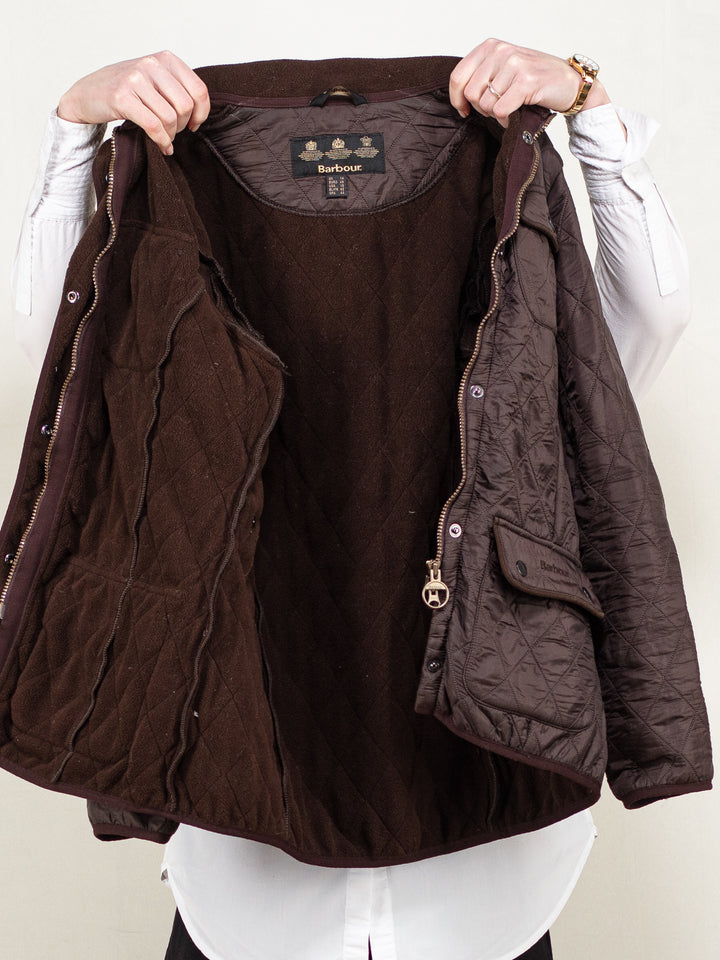 Vintage 00's Women BARBOUR Quilted Jacket in Brown - NorthernGrip