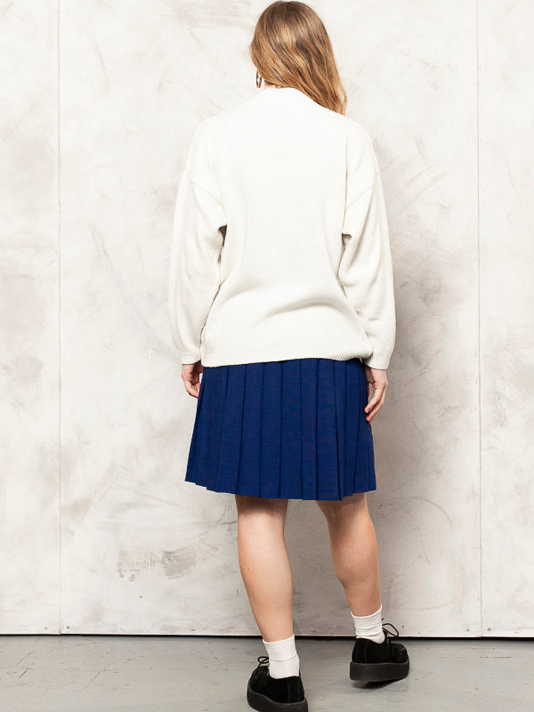 Vintage 80's Mockneck Braided Women Sweater - NorthernGrip