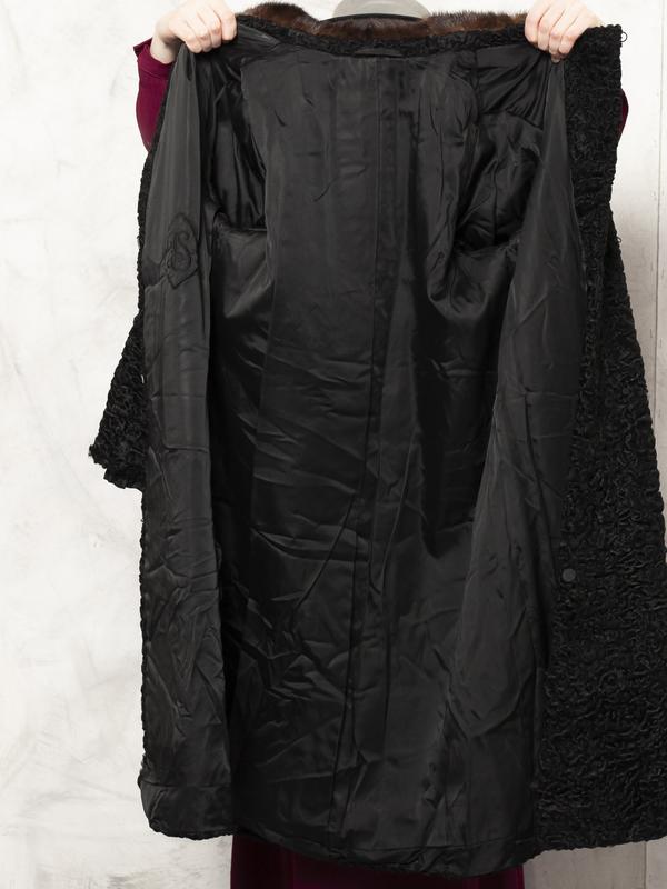 Vintage 60's Women Black Fur Coat - NorthernGrip