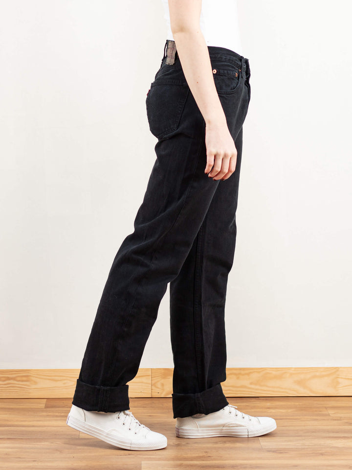 Vintage 90's Women LEVIS 501 Black Jeans - NorthernGrip
