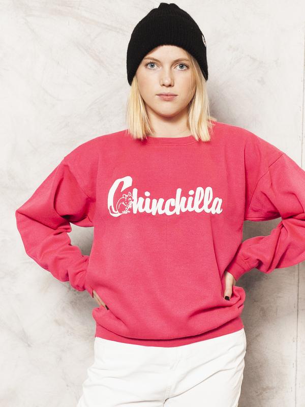 Vintage 90's Pink Chinchilla Women Sweatshirt - NorthernGrip