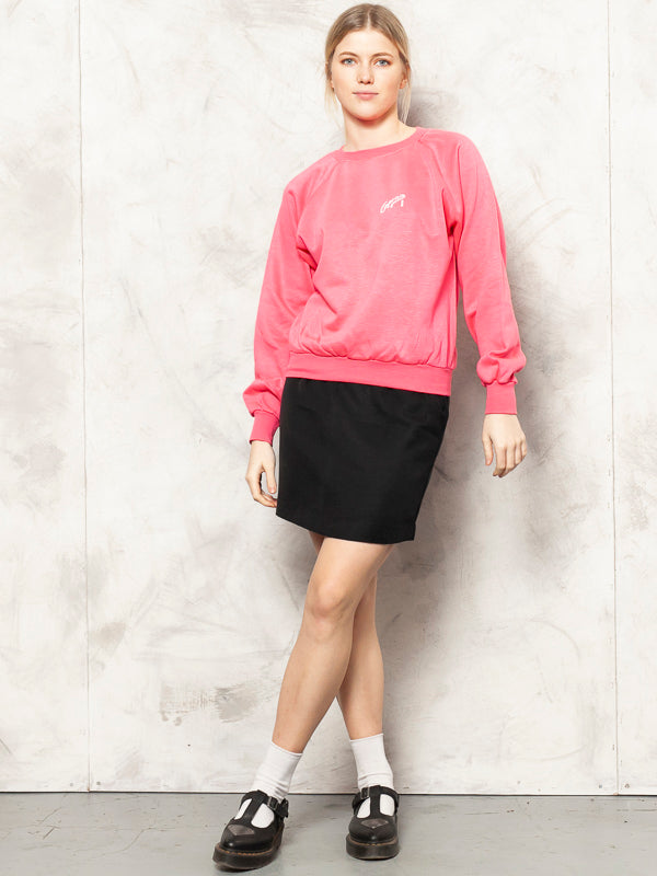 Vintage 90's Women Bright Pink Sweatshirt - NorthernGrip