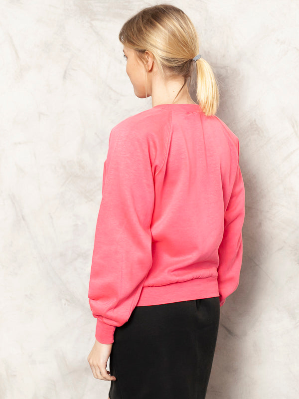 Vintage 90's Women Bright Pink Sweatshirt - NorthernGrip