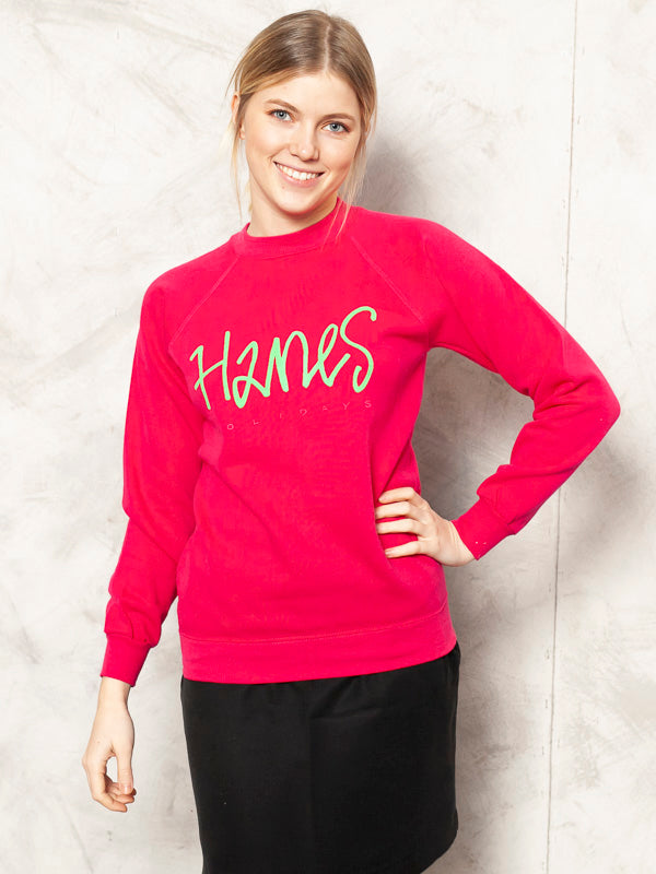 Vintage 90's Pink Hot Women Sweatshirt - NorthernGrip