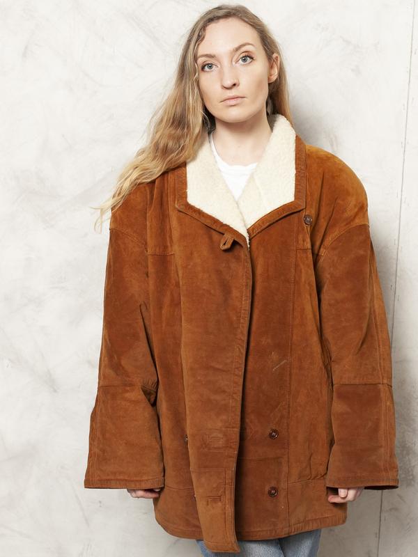Vintage 70's Brown Women Sherpa Coat - NorthernGrip